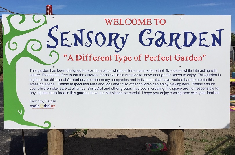 Sensory garden sign
