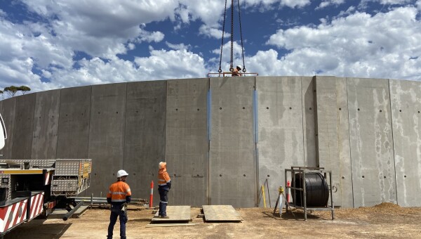 Saving 75 per cent construction time with pre-cast water tanks