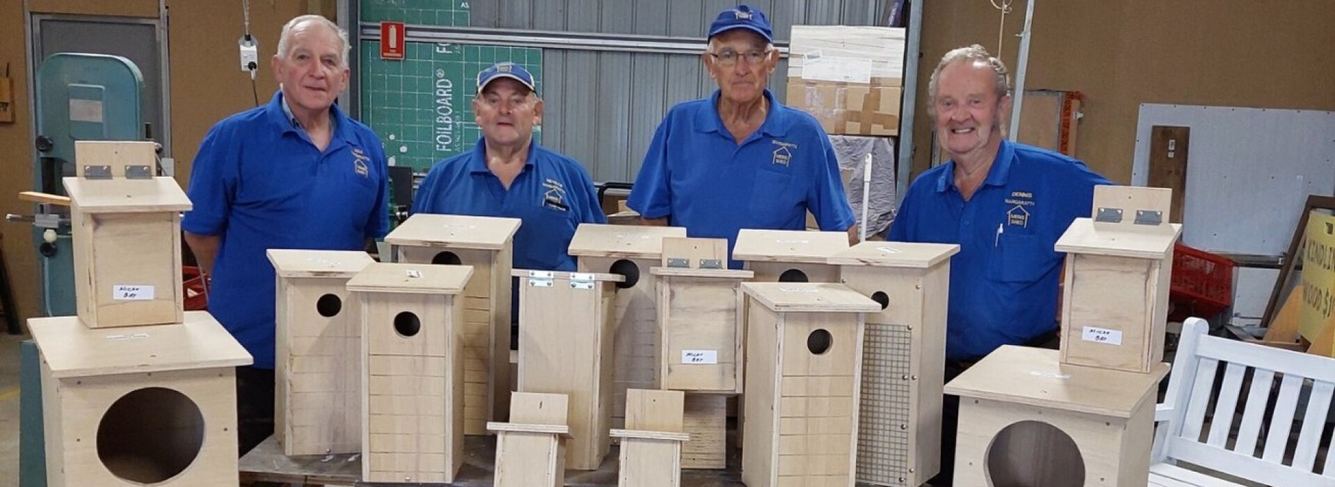 Building nest boxes with the Men's Shed