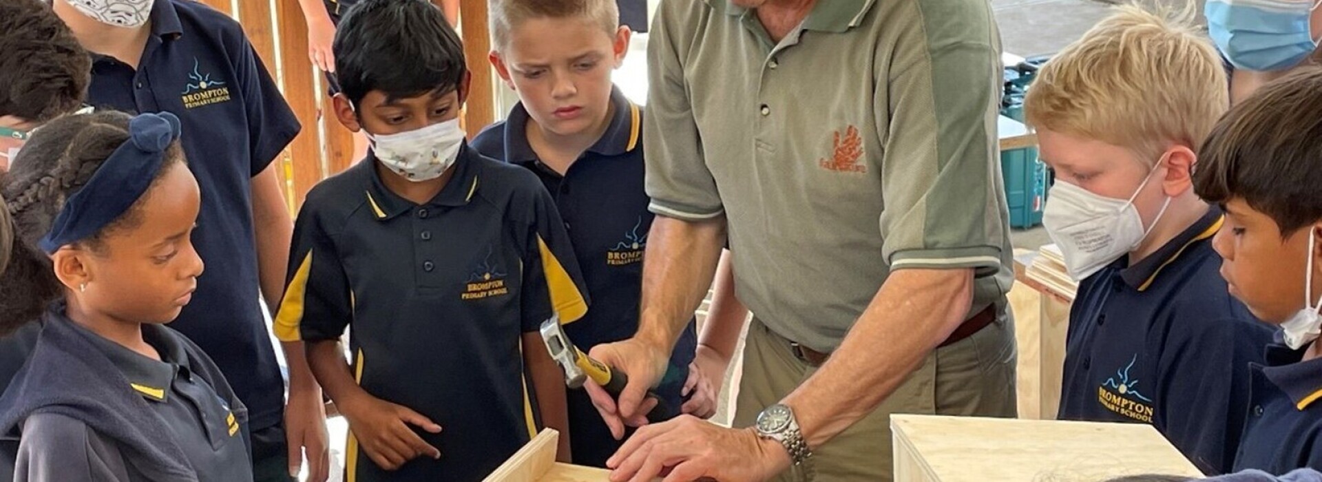 Building bird boxes with local schools